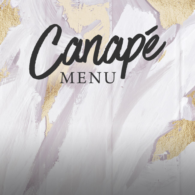 Canapé menu at The Pheasant